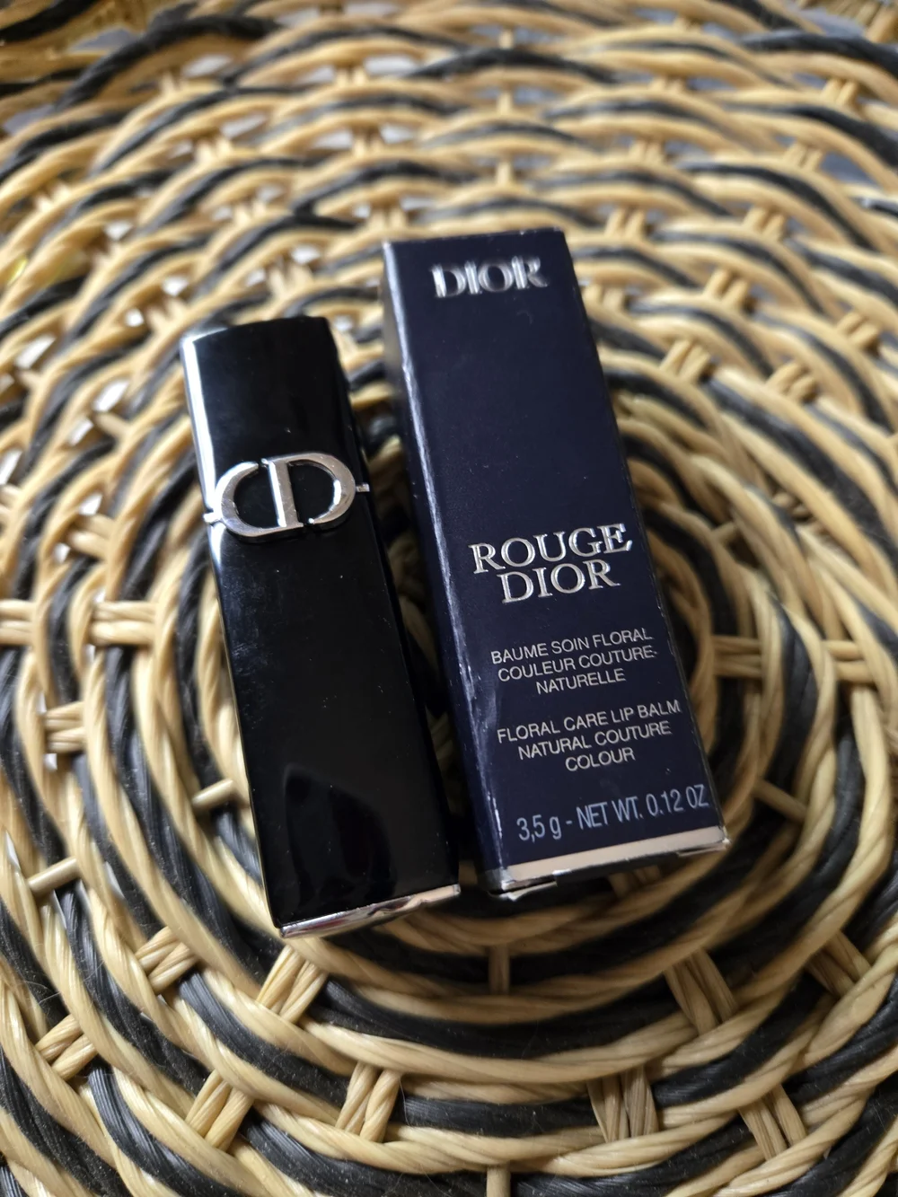 Dior Sheer Lip Balm Stick in White - Satin Black Case-000 NATURAL